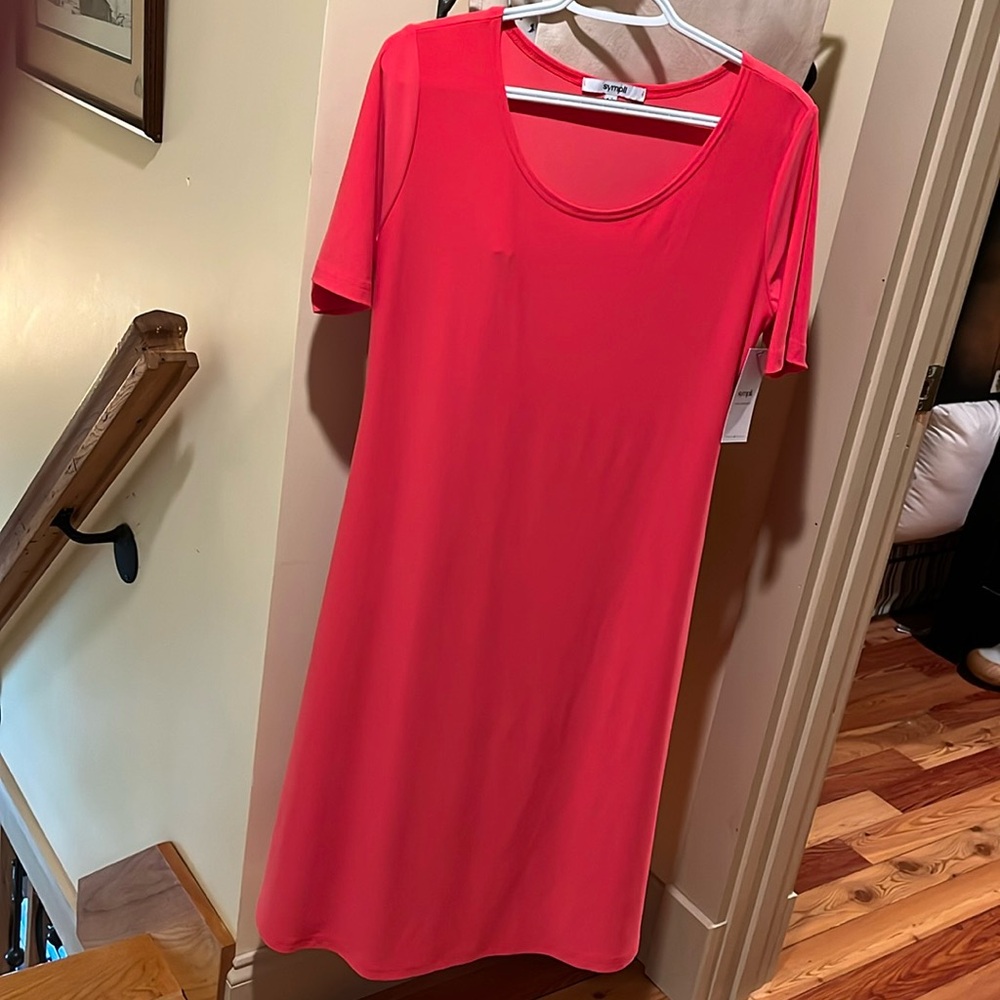 Sympli T-Shirt Dress Papaya Size 10 NWT